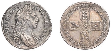 William III (1694-1702), Shilling, 1696y, first bust (ESC 1191; S 3502). A few minor marks,...