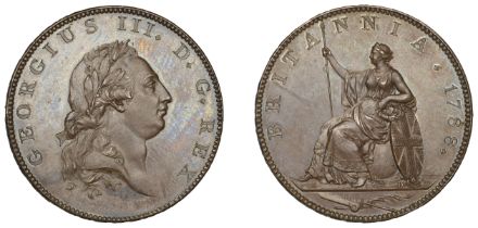 George III (1760-1820), Pre-1816 issues, 1788 (late Soho), pattern in copper, by J.P. Droz,...