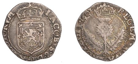 James VI (1567-1625), Eighth coinage, Quarter-Thistle Merk, 1602, 1.53g/3h (SCBI 35, 1300-4;...