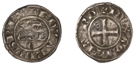 Edward I, after accession, Denier au lÃ©opard, e in first angle, 0.80g/4h (W & F 16; E 18; S...