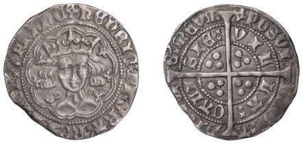 Henry VI (First reign, 1422-1461), Annulet issue, Groat, Calais, mm. cross II, reads angl, n...