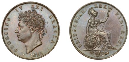 George IV (1820-1830), 1825, proof in copper, by W. Wyon (the bust after Sir Francis Chantre...