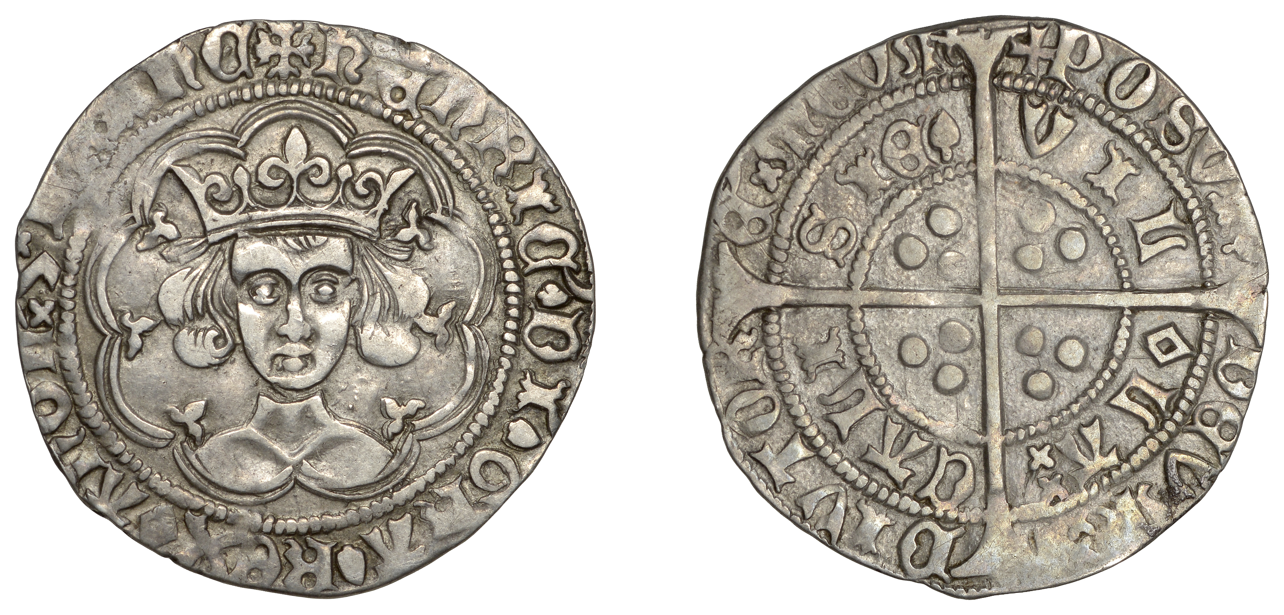 Henry VI (First reign, 1422-1461), Pinecone-Mascle issue, Groat, Calais, mm. crosses IIIa/V,...