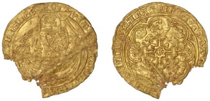 Edward III (1327-1377), Treaty period, Noble, London, mm. cross potent on rev. only, annulet...