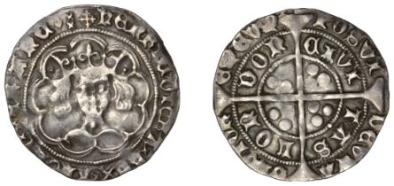 Henry VI (First reign, 1422-1461), Leaf-Pellet issue, Groat, class C, London, mm. cross IIIb...