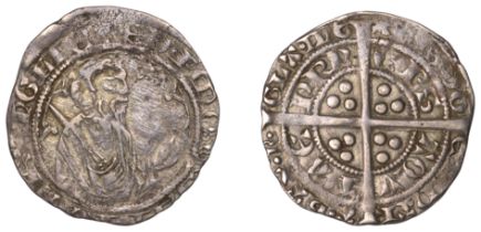 Edward the Black Prince, Demi-Gros, first issue, La Rochelle, r at end of rev. legend, 2.22g...