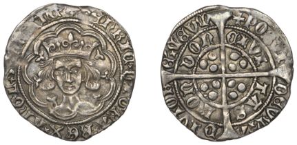 Henry VI (First reign, 1422-1461), Unmarked issue, Groat, London, mm. crosses IIIb/V, extra...