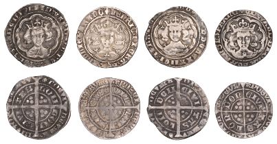 Edward III, Pre-Treaty period, Groats (2), series C, mm. cross 1, 4.52g/7h, series D, mm. cr...