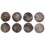 Lots, Alexander III, Second coinage, Sterlings (4), class Ma, four mullets of six points, 1....