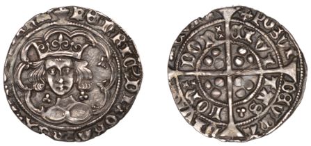 Henry VI (First reign, 1422-1461), Trefoil issue, Class A, Groat, London, mm. cross IIIb, te...