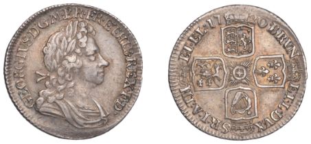 George I (1714-1727), Shilling, 1720, first bust (ESC 1572; S 3646). Small weak area on each...
