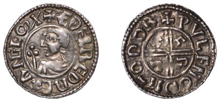 Ã†thelred II (978-1016), Penny, CRVX type, Dorchester, Wulfnoth, pvlfnoÃ° mÂ¯o dor, 1.65g/12h (...