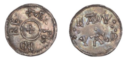 Kings of Wessex, Alfred the Great (871-99), Penny, Phase III, Two Line type, West Mercian di...
