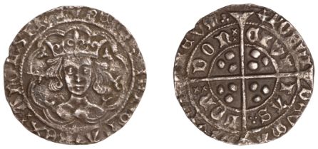 Henry VI (First reign, 1422-1461), Leaf-Trefoil issue, Class A, Groat, London, mm. cross III...