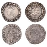 Elizabeth I, Second issue, Shilling, mm. martlet, 5.80g/7h (N 1985; S 2555); James I, Third...