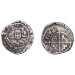 Edward III (1327-1377), Post-Treaty period, Penny, Durham, Bp Hatfield, 'lis' on breast, 1.0...
