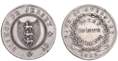 Guernsey, Bishop de Jersey & Co., Five Shillings, 1809, 26.72g/6h (McCammon T1; Prid. 90; D...