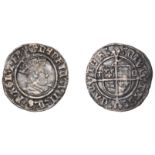 Henry VIII (1509-1547), Second coinage, Halfgroat, Canterbury, Abp Cranmer, mm. Catherine wh...