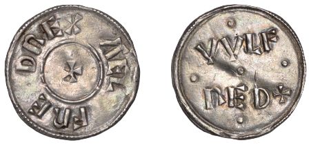 Kings of Wessex, Alfred the Great (871-99), Penny, Phase III, Two Line type, Winchester dies...