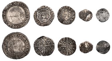 Henry VII, Halfgroat, type III, mm. tun, Canterbury, no stops, 1.25g (S 2211); Elizabeth I,...