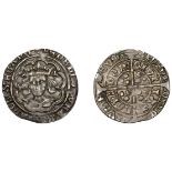 Henry VI (First reign, 1422-1461), Leaf-Trefoil issue, Class A, Groat, London, mm. cross III...