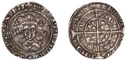 Henry VI (First reign, 1422-1461), Leaf-Trefoil issue, Class A, Groat, London, mm. crosses I...