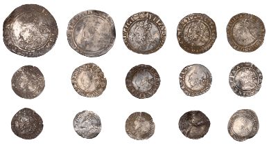 Elizabeth I. silver hammered coins (15), various denominations, dates and mintmarks [15]. Va...