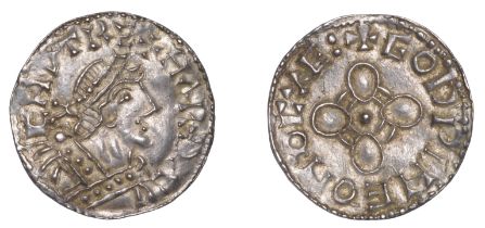 Harthacnut (1035-1042), Penny, Jewel Cross type, Oxford, Godwine, harÃ°acnvt re, bust right,...