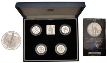 Elizabeth II, Silver Proof Piedfort Collection, comprising One Pounds (4), 1994-7; 50th Anni...