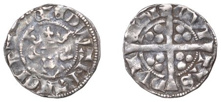 Edward II (1307-1327), Penny, class 13, Durham, Bp Kellawe, mm. cross pattee, crozier on rev...