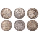 Anne, Shilling, 1712, roses and plumes (S 3617); George I, Shilling, 1723 ssc, first bust (S...