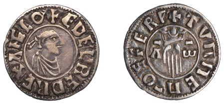 Ã†thelred II (978-1016), Penny, First Hand type, York, Tuma, tvmme m-o eferp, Northen B style...
