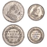 George III, Bank of England, Three Shillings, Eighteen Pence, both 1811 (S 3769, 3771) [2]....