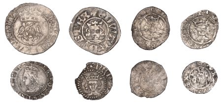 James I, Second coinage, Halfgroat, mm. coronet (?), 0.95g/5h (N 2104; S 2659); together wit...