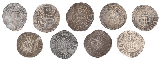 Edward I. Pennies (8), mostly class 10, London (S 1409ff); together with an Esterlin of Lign...