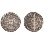 Henry VI (First reign, 1422-1461), Annulet issue, Groat, Calais, mm. pirced cross reads angl...