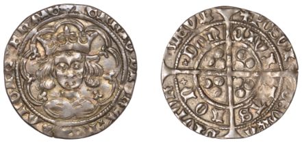 Henry VI (First reign, 1422-1461), Trefoil issue, Class C, Groat, London, mm. crosses IIIb/V...