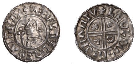 Ã†thelred II (978-1016), Penny, CRVX type, Northampton Leofwine, leofpine mÂ¯o hamtv, 1.38g/9h...