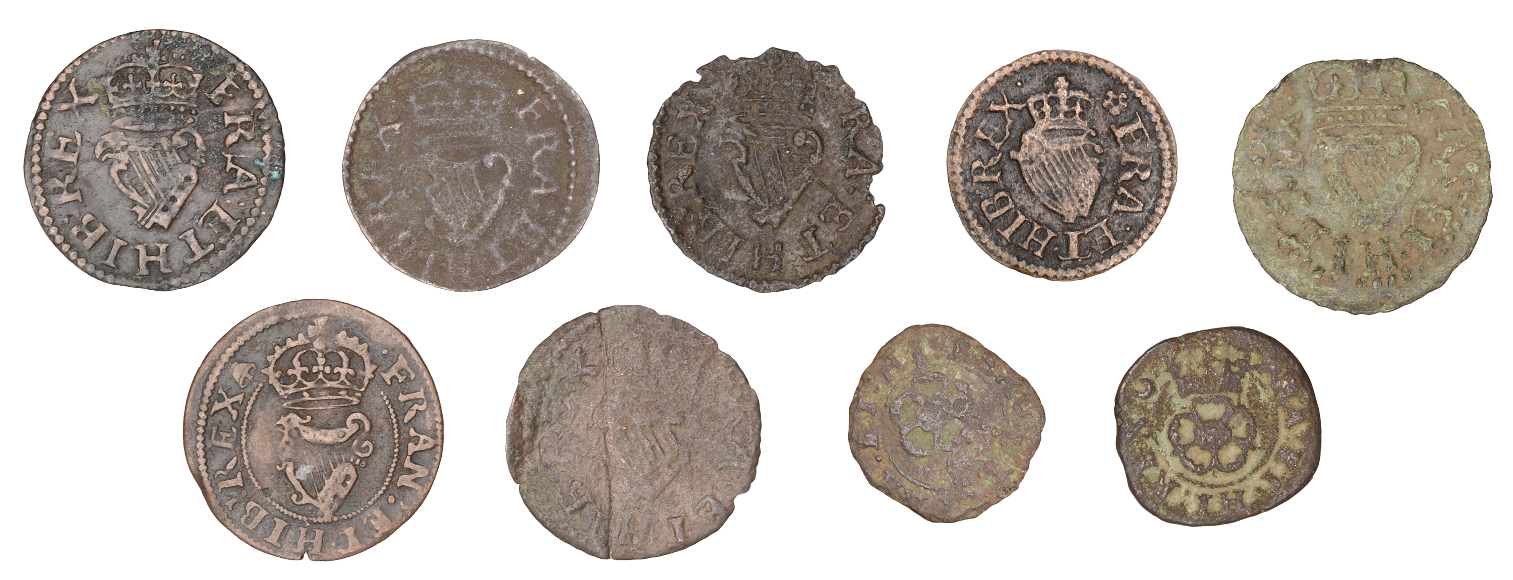 Charles I, Farthing, Maltravers type 2, mm. bell, 0.59g/12h (S 3198); together with other Fa... - Image 2 of 2