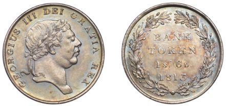 George III (1760-1820), Bank of England, Eighteen Pence, 1813 (ESC 2119; S 3772). About extr...