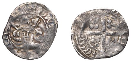 Edward III (1327-1377), Florin coinage, Penny, Durham, Bp Hatfield, type D3/Pre-Treaty serie...