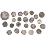 James I, Second coinage, Halfgroat, mm. lis, 0.98g/1h (S 2659); Charles I, Halfgroat, Gp D,...