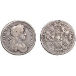 Charles II (1660-1685), Crown, 1682, fourth bust, edge tricesimo qvarto (ESC 416; S 3359). F...