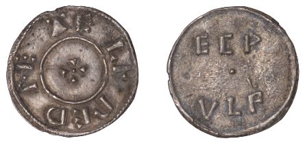 Kings of Wessex, Alfred the Great (871-99), Penny, Phase III, Two Line type, London dies, Ec...