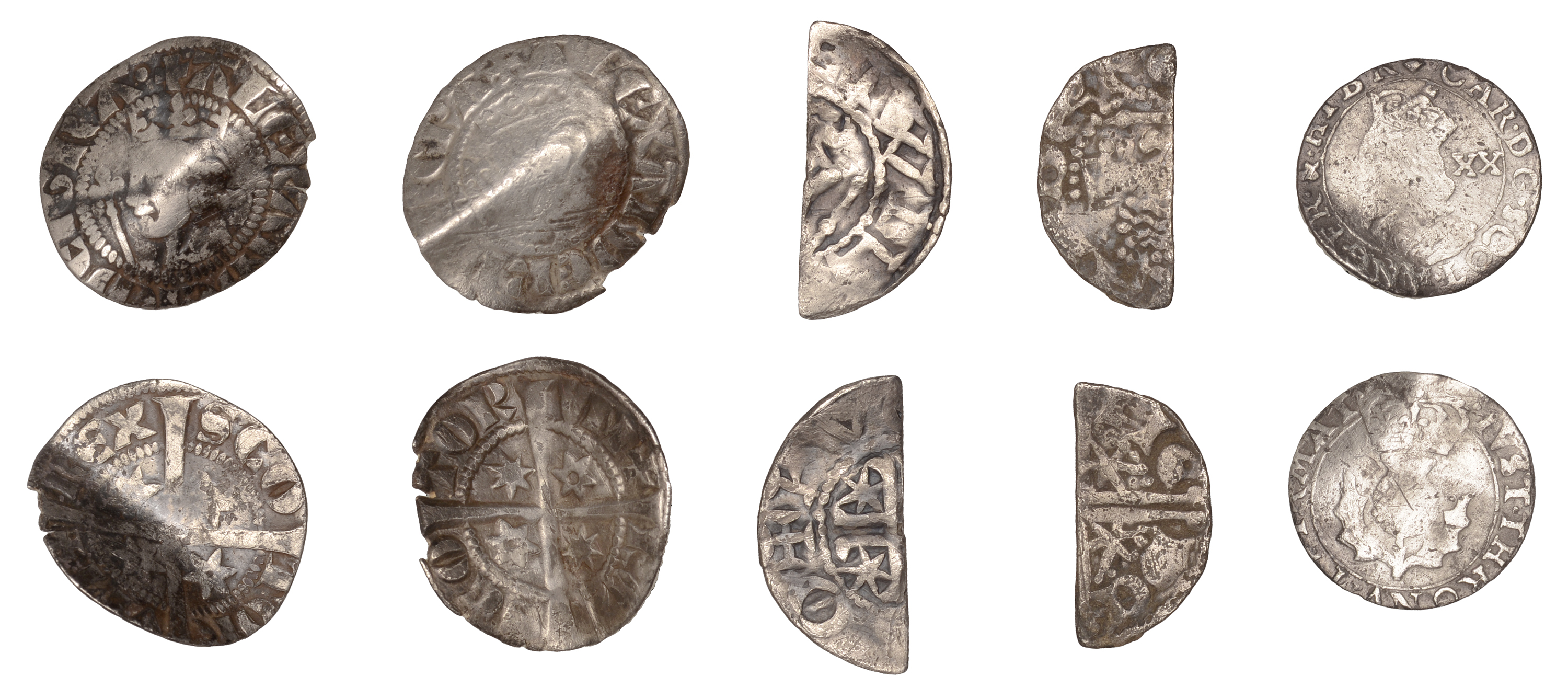 Lots, Alexander III, Sterlings (2). cut Halfpenny, Edinburgh; together with a cut Halfpenny...