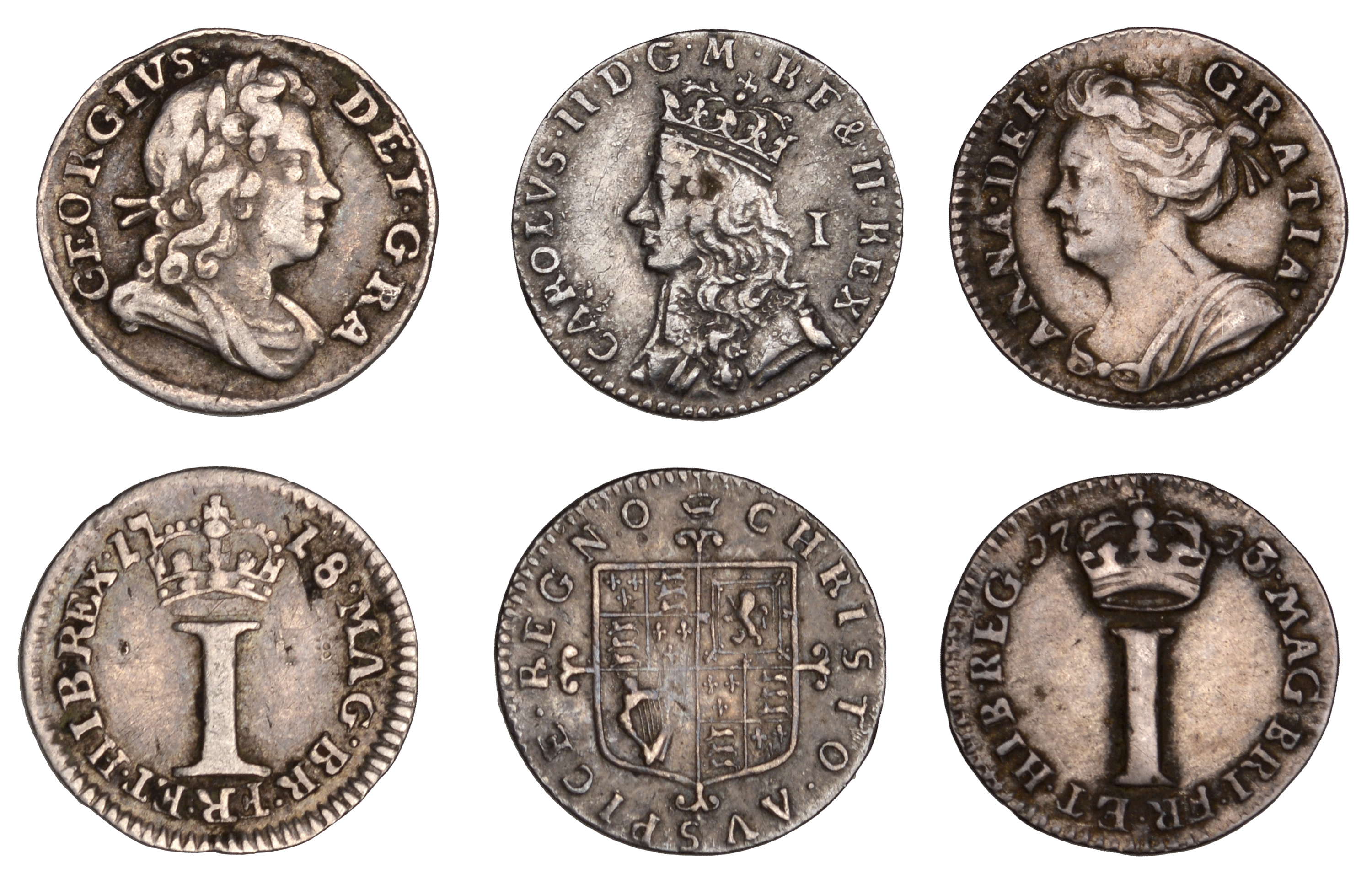 Charles II, First Milled issue, Penny, undated, mm. crown on rev. only, 0.50g/6h (S 3389); A...