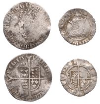 Henry VIII, Second coinage, Halfgroat, York, Abp Lee, mm. key, e l by shield, 1.28g/9h (N 18...