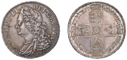 George II (1727-1760), Halfcrown, 1746/5, lima, edge decimo nono (ESC 1689; S 3695A). About...