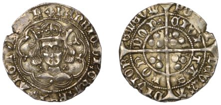 Henry VI (First reign, 1422-1461), Trefoil issue, Class A, Groat, London, mm. cross IIIb on...