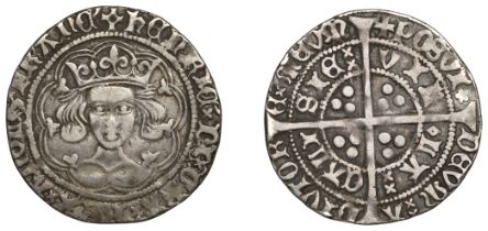 Henry VI (First reign, 1422-1461), Rosette-Mascle issue, Groat, Calais, mm. crosses IIIa/V,...